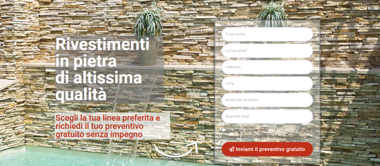 landing page pietravera